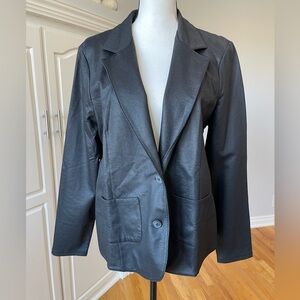 Lucky Bliss California 100% cotton two button blazer in size extra large black